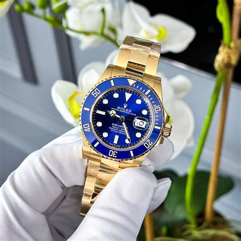 rolex submariner blue gold 2023|Rolex blue submariner 2022.